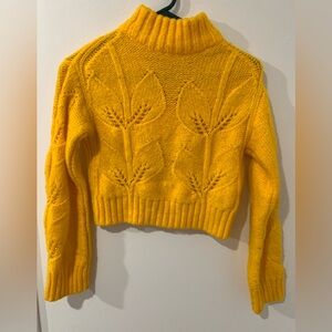 Yellow knit sweater